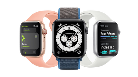 Apple Watch Series 6 GPS 44mm Space Gray Aluminum Case with Black Band
